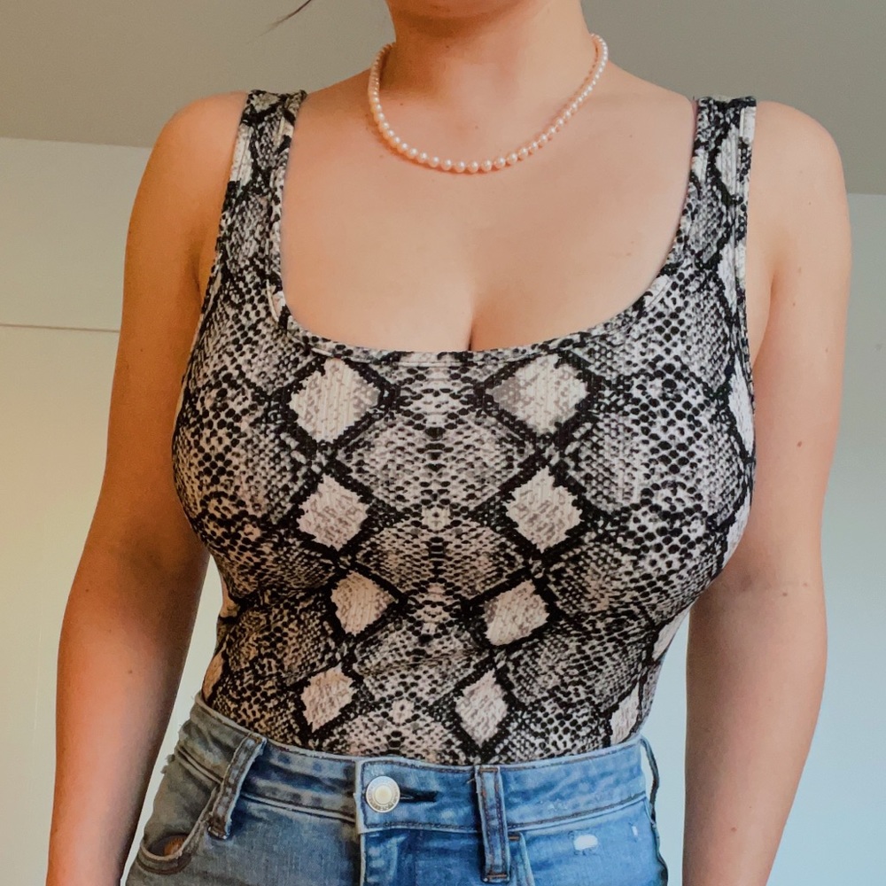 Snakeskin bodysuit